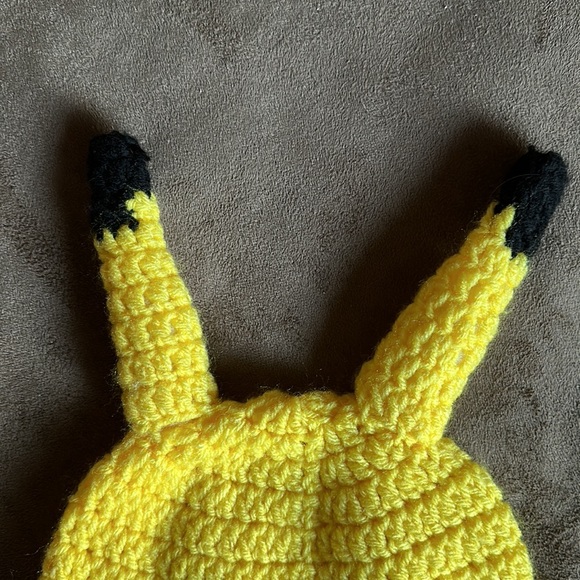 Pokémon Pikachu Handmade Crocheted Beanie Hat - Picture 6 of 11